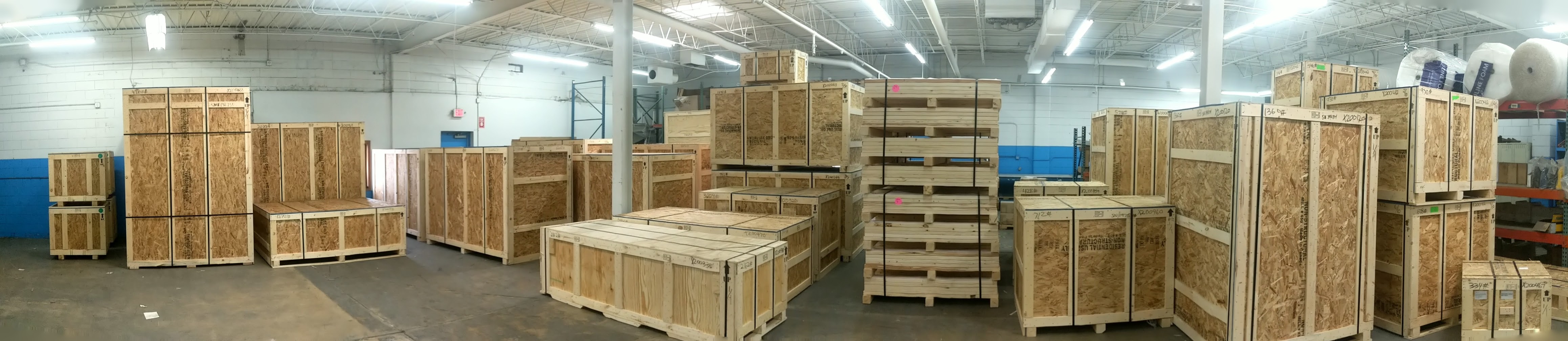 Finished shipping crates.